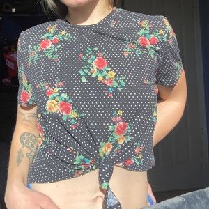 Flower Dotted Patterned Shirt